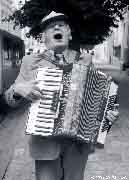 A street musician in Lviv