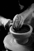 The potter's hands